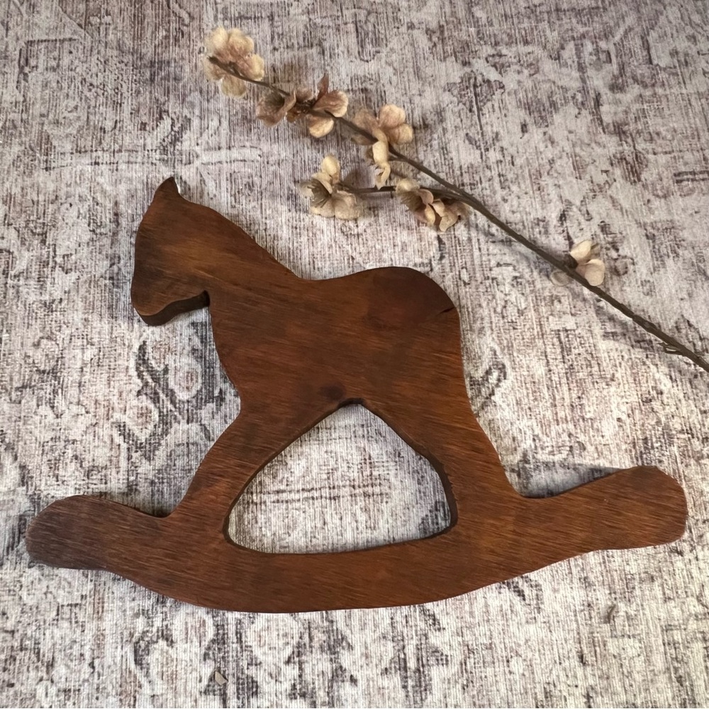 Wooden Rocking Horse Decor